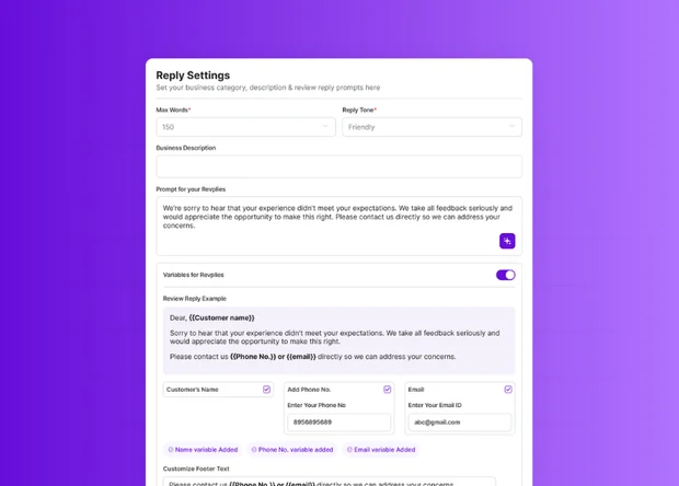 Smart settings to control how replies are handled